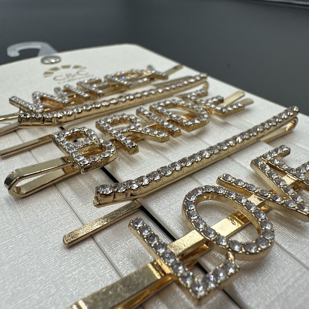 NEW 5 C&C California Hair Pins WIFEY, BRIDE,‎ LOVE, PLUS 2 Wedding